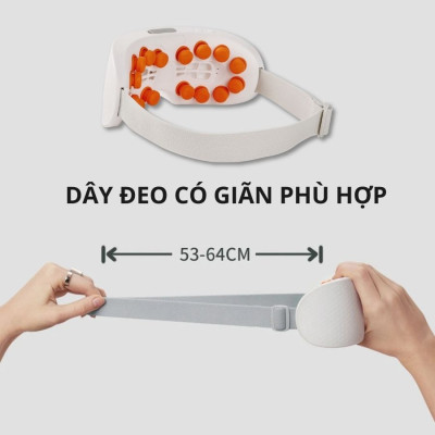 Máy massage mắt 16 đầu rung KACHI MK380 phun sương thư giãn - hàng chính hãng