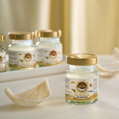 Hộp Quà Yến Sào Lộc Kim Thịnh Vượng Hoàng Kim (Set 50g Tinh Chế Sợi Thượng Hạng & 4 Hũ Yến Chưng) Quà Tặng Đối Tác