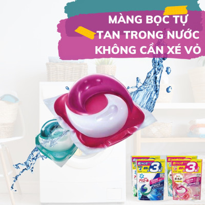 Viên giặt xả Bold GelBall 4D P&G hương hoa ngọt ngào túi refill 36 Viên