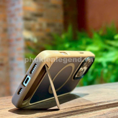 Ốp lưng cho iPhone 16 Pro Max hiệu Likgus VALOR hỗ trợ sạc từ , lưng nhám viền màu có giá đỡ kim loại , chống sốc chống va dập thời trang cao cấp - Hàng chính hãng