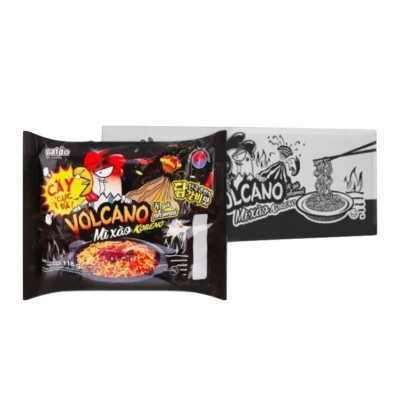 Thùng 24 Gói Mì Xào Koreno Vị Gà Phomai Volcano 118g