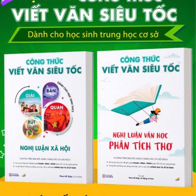 Sách công thức viết văn siêu tốc cho học sinh THCS + cuốn 101 bài văn mẫu nghị luận -  Cô Phan Hồ Điệp Đậu Ngọt