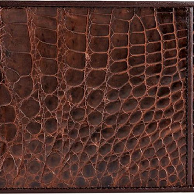 Ví Nam Da Cá Sấu Huy Hoàng HT2245 (12.5 x 10 cm) - Nâu Đỏ