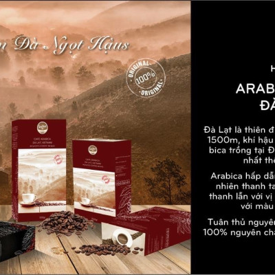 Cà phê Arabica & Robustar Cầu Đất,  Đà Lạt- 100% cà phê nguyên chất dạng rang xay 500 g