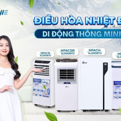 Máy lạnh di động 12.000 BTU FujiE, điều hòa di động mini thông minh điều khiển qua App không cần lắp đặt - Hàng chính hãng