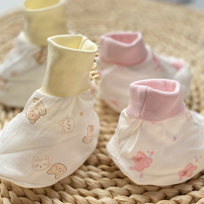 BAO TAY BAO CHÂN HỌA TIẾT CÚN CON ( VIỀN BO/ VIỀN THUN) CHO BÉ