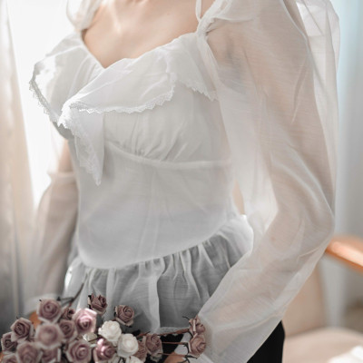 Áo kiểu nữ tay von dài