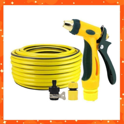 Bộ dây vòi xịt nước rửa xe,tưới cây tăng áp 3 lần 20m(cút nhựa nối 713-1) 206317