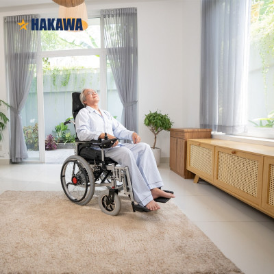 Xe lăn điện ngả nằm tự động HAKAWA HK-XD20 - Ngã nằm thành giường tự động - Bảo hành chính hãng 12 tháng - Hàng nhập khẩu