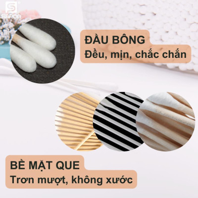 [Lố 12 túi] Tăm bông vệ sinh người lớn YUMY thân trúc [TB01-524] túi 100 que