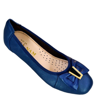 Giày Nữ Búp Bê Đế Bệt Da Bò Thật TiTi ĐÔ Cao Cấp GBBN2047d