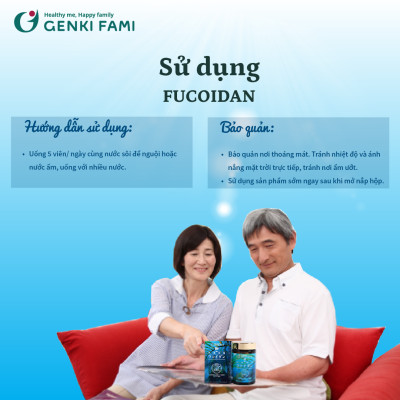 Fucoidan Okinawa Genki Fami Nhật Bản Tăng Cường Đề Kháng, Hạn Chế Oxi Hóa, Hỗ Trợ Người Bệnh Ung Bướu Hộp 150 Viên