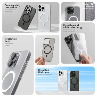 Ốp Lưng MIPOW Ultra Slim Matte MagFit Cho iPhone 16/ 16 Plus/ 16 Pro/ 16 Pro Max Siêu Mỏng Có Sạc Không Dây Chất Liệu Ca Hàng Chính Hãng