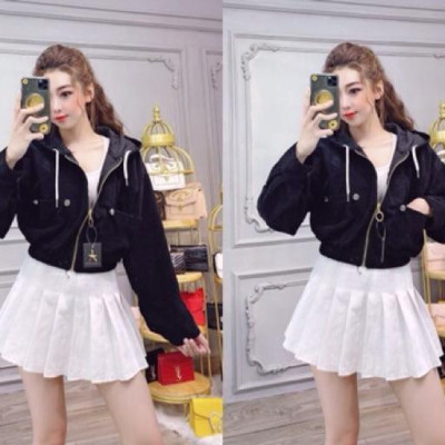 Áo khoác tay dơi form lửng kaki nhung, hình thật 100%, 