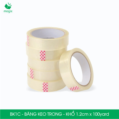  BK1C - Block 24 cuộn băng keo trong khổ 1.2cm x 100yard - Băng dính văn phòng, trường học