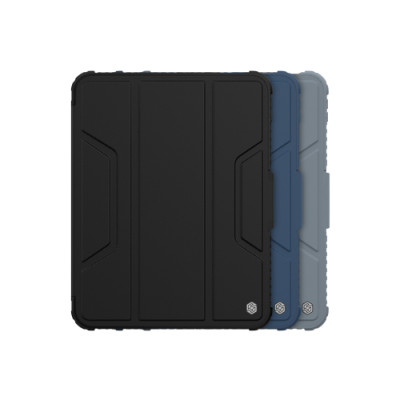 [iPad Air 6 M2] Bao da cho iPad Air 6 M2 11 inch 2024, iPad Air 6 M2 13 inch 2024 hiệu Nillkin Bumper Leather cover case Pro bảo vệ Camera, chống sốc, có khe để bút cao cấp - Hàng chính hãng