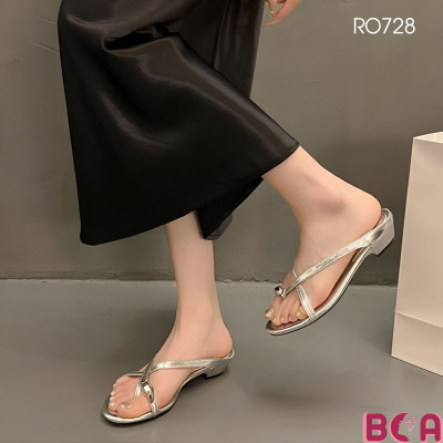 [SÀNH ĐIỆU]  Xỏ Ngón Thời Trang Nữ Gót 3p RO728 ROSATA tại BCASHOP Đi Biển, Dạo Phố, Tiệc Nhẹ