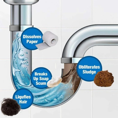 Bột thông cống KG52 khử mùi chống nghẹt bồn cầu, lavabo, chậu rửa bát, đường ống phân hủy cực mạnh , xử lý triệt để nhanh chóng loại 280g- Hàng chính hãng