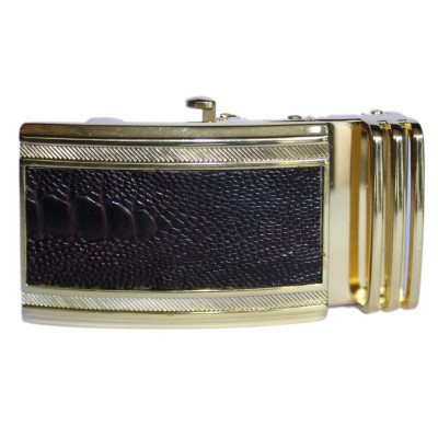 HT9413-14-15-16 - Đầu khóa da đà điểu Huy Hoàng 4 phân đầu vàng màu đen, nâu đất, vàng bò, nâu đỏ