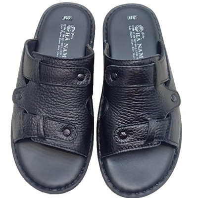 Dép Nam Quai Ngang Da Bò Thật TiTi ĐÔ Cao Cấp DN254