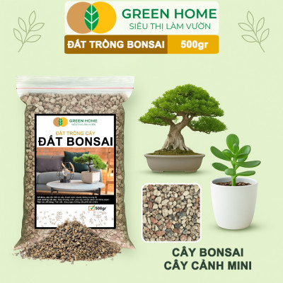 Đất Trồng Cây Bonsai Greenhome, Bao 500GR, Promix, Trộn Sẵn, Tiện Dụng, Giữ Ẩm Tốt, Thoáng Khí, Rễ Khoẻ, Thân To