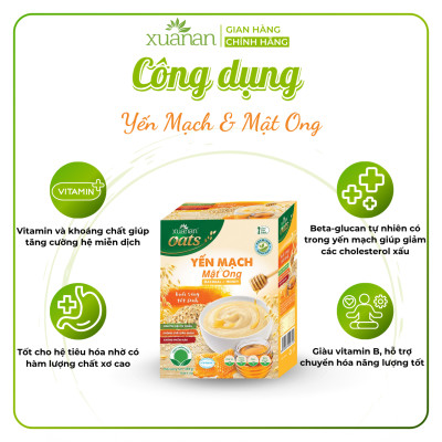 Yến Mạch Và Mật Ong Xuân An Hộp 384G {32g*12 gói}