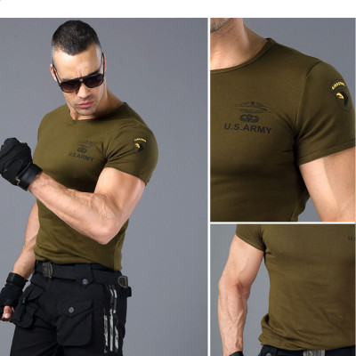 Áo Thun Nam Ngắn Tay Kiểu Lính Không Cổ US ARMY U229, Chất Liệu Cotton Thoáng Mát, Mềm Mịn, Mát, Bền Màu-HÀNG CHÍNH HÃNG