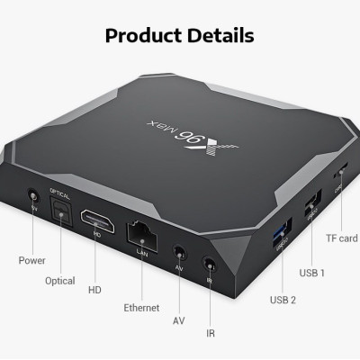Android tivi box x96 max 4GB RAM wifi kép có điều khiển giọng nói cử chỉ và bộ ứng dụng giải trí - Hàng Nhập Khẩu