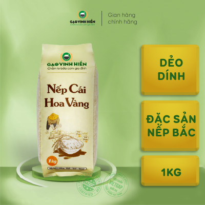 [TIẾT KIỆM] Combo 4 túi Nếp Cái Hoa Vàng Vinh Hiển - Tiết kiệm, siêu dẻo, thơm nhiều