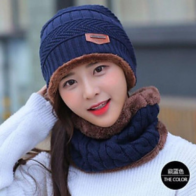 MŨ LEN NAM NỮ KÈM KHĂN CỔ HÀN QUỐC CAO CẤP HÀNG HÓT