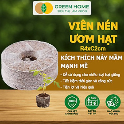 Viên Nén Xơ Dừa Greenhome, Ươm Hạt Giống, Ươm Cây Con Tiện Lợi, Đầy Đủ Dinh Dưỡng, Cây Phát Triển Nhanh