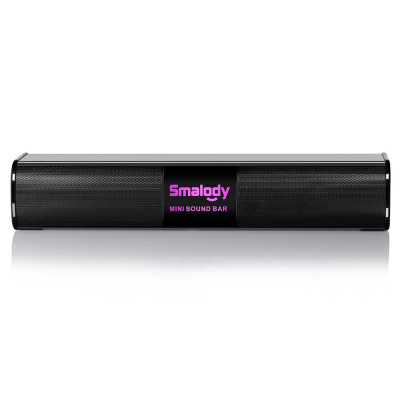 Loa Bluetooth không dây di động Smalody 10W Đèn LED đầy màu sắc âm thanh nổi Mini Soundbar  U Disk TF Card