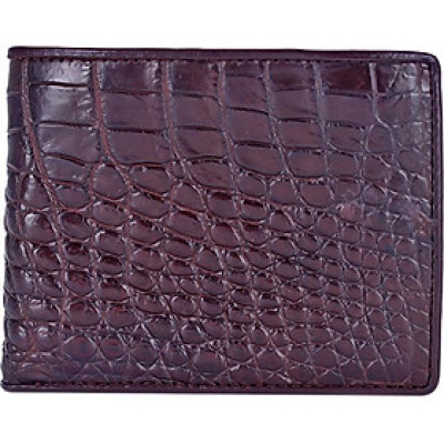 HC2201-02-03-40 - Bóp nam Huy Hoàng da cá sấu da bụng màu đen, nâu đỏ, vàng bò, nâu đất