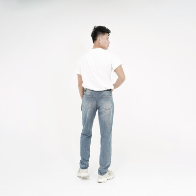 Quần Jeans Nam Cao Cấp HUNTER X-RAYS Form Straight Cotton Màu Xanh Đậm - Hunter X-Rays D24