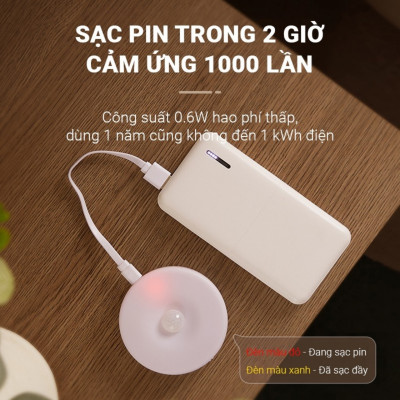 Đèn LED cảm biến chuyển động cảm biến thông minh, ánh sáng bảo vệ mắt, sạc pin USB đời mới, dán tường, tủ quần áo, cầu thang, phòng ngủ… Cảm Ứng không dây 