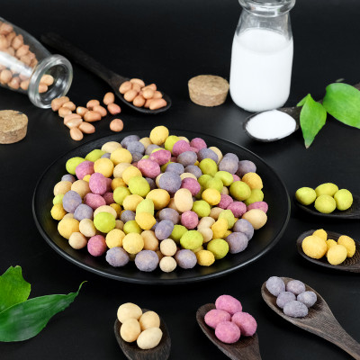 Đậu phộng sữa chua 320g DGfoods/Natural multi-colored yogurt coated peanuts/ăn chay/Đặc sản Cần Thơ,HVNCLC