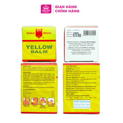 [Chính Hãng Singapore] Dầu Cù Là Con Ó Vàng Yellow Balm 20g - Giảm Nhanh Cơn Đau