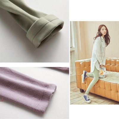 Quần Legging Trơn Nữ Co Dãn (Tím ovan)