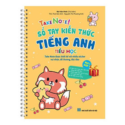 Sách - Take Note - Sổ Tay Kiến Thức Tiếng Anh Tiểu Học - Có Lò Xo - Bìa Vàng - Minh Thắng