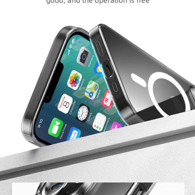 Ốp Lưng Sạc Từ Tính MIPOW TEMPERED GLASS TRANSPARENT Nguyên Liệu Đức (DROPTEST 1.8M, Chống Ố Vàng) dành cho iPhone 14 / iPhone 14 Plus/ iPhone 14 Pro/ iPhone 14 ProMax- Hàng chính hãng