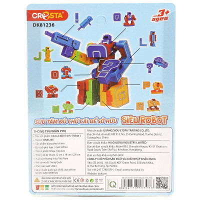 Đồ Chơi Lắp Ráp Biến Hình Robot Chữ Cái J - Cresta DK81236
