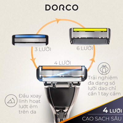 Dao Cạo Râu 4 Lưỡi Dorco Pace 4 FRA 1001-PT