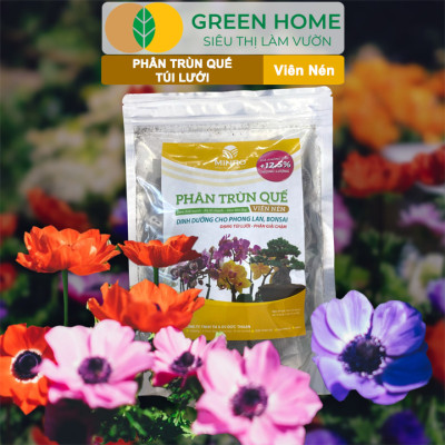 Phân Trùn Quế Viên Nén Greenhome, Lavamix, Túi lưới, Bao 36 Túi,  Dinh Dưỡng Hữu Cơ, Không Mùi, Tốt Cho Lan, Bonsai, Rau