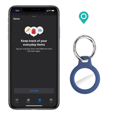 CINCATDY Bao Case Vỏ Bảo Vệ Silicone Anti-lost Anti-scratch Keychain cho Apple AirTag