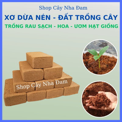 Viên Nén Xơ Dừa Trồng Cây, Đất Sạch Hữu Cơ Chuyên Rau Sạch, Ươm Hạt Giống, Cây Kiểng (1 Viên)