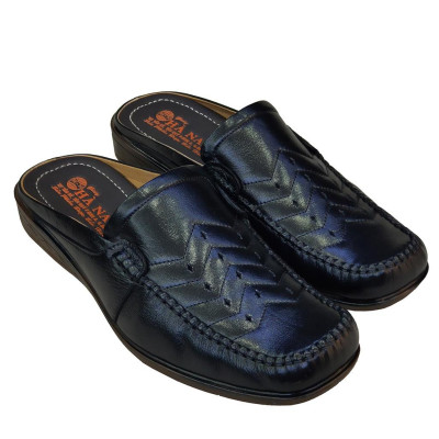 Dép Bít Mũi Nam Da Bò Thật TiTi ĐÔ Cao Cấp GSB2095d