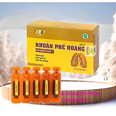 Siro ho ống Nhuận phế hoàng, hộp 20 ống * 5ml, hỗ trợ giảm ho, đờm, khan tiếng