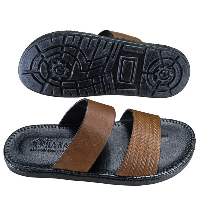 Dép Nam Quai Ngang HA NAM Da Bò Thật Cao Cấp DNA22044