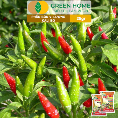 Phân Bón Kali Bo Greenhome, Gói 25g, Kích Thích Ra Hoa, Giảm Rụng Trại Non, Nuôi Quả To, Chắc Ruột, Tăng Độ Ngọt