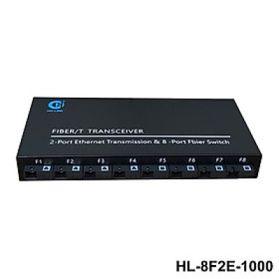 Switch Quang  8 Cổng SC, 2 Cổng LAN 10/100/1000MB Chuyển tiếp quang Ho-link HL-8F2E1000 - Hàng Chính Hãng